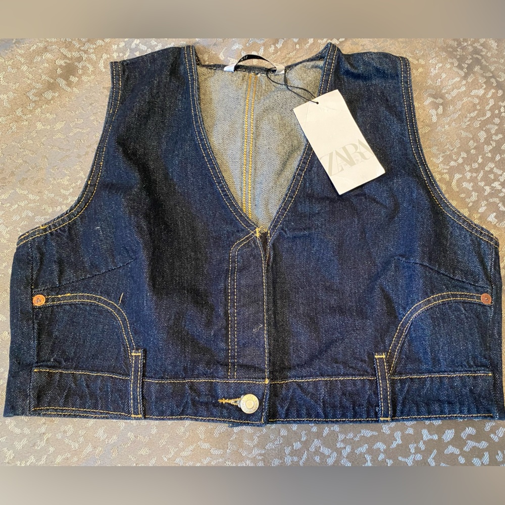 Zara denim top